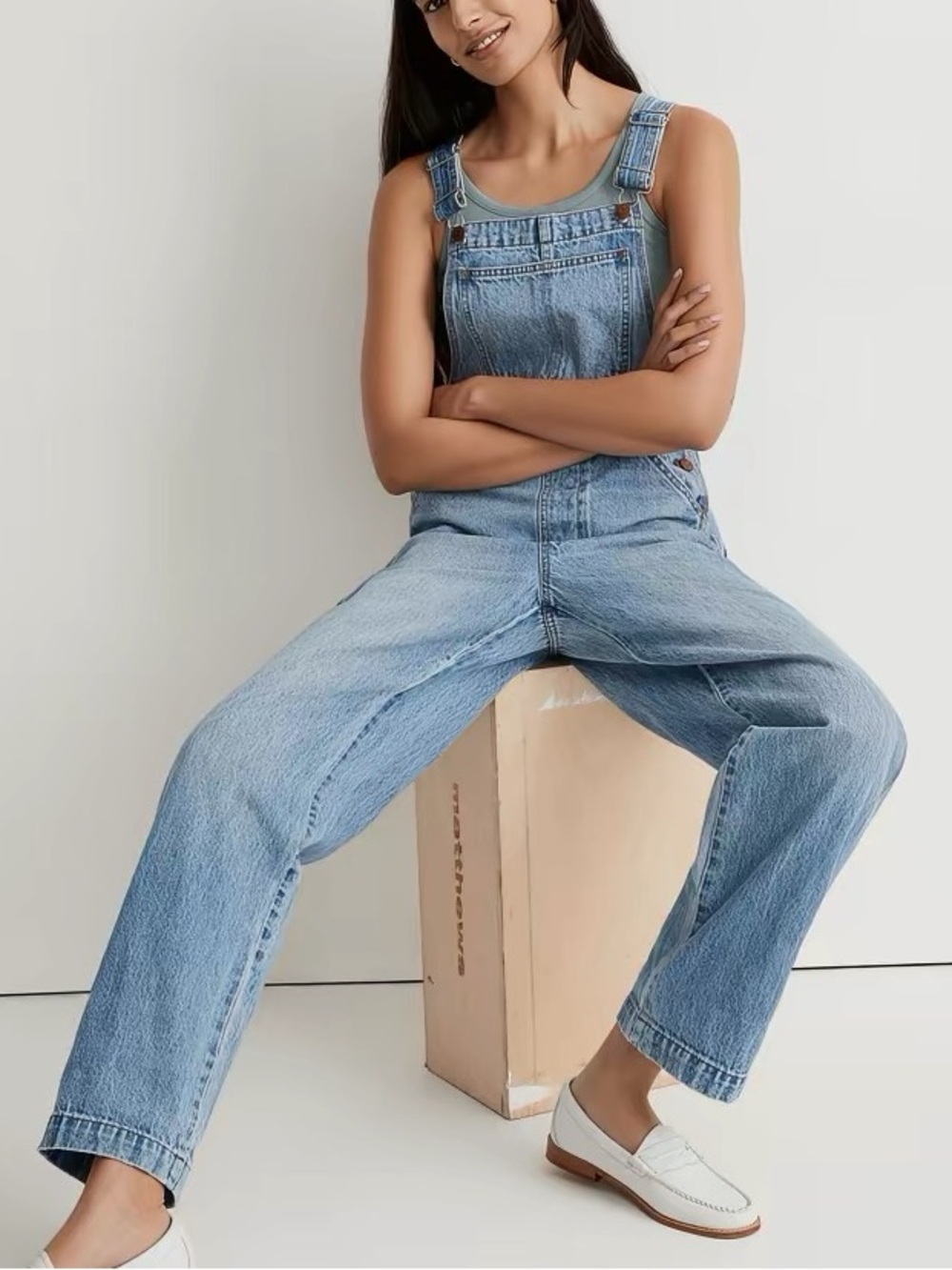 Madewell Light Blue Denim Overalls